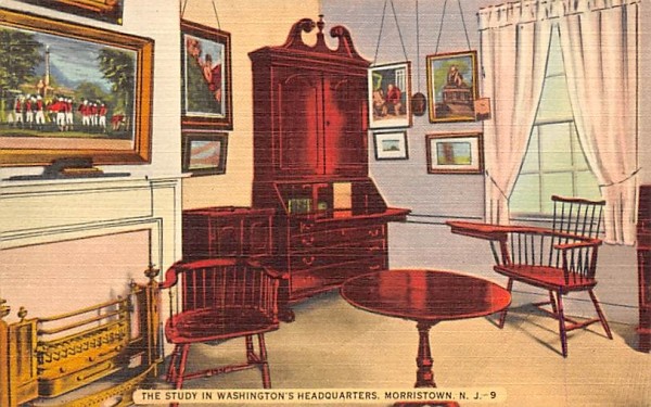 The Study in Washington's Headquarters Morristown, New Jersey Postcard