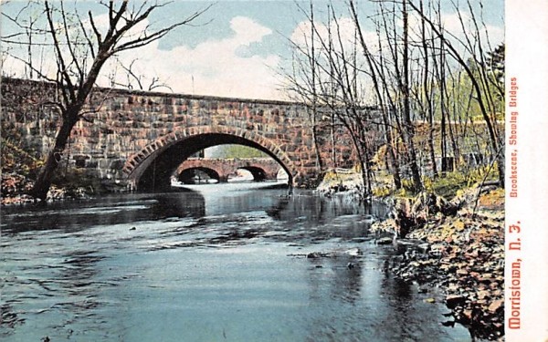 Brookscene, Showing Bridges Morristown, New Jersey Postcard