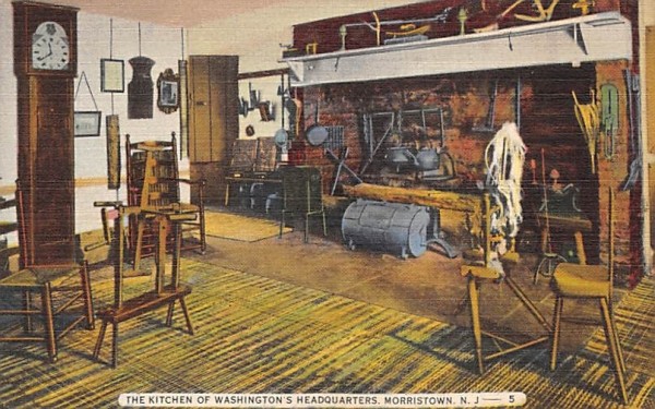 The Kitchen of Washington's Headquarters Morristown, New Jersey Postcard