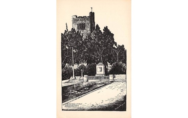 St. Peter's Church and Cenotaph Morristown, New Jersey Postcard