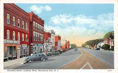 Arendell Street, Looking West Morehead City, New Jersey Postcard