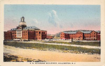 U. S. Veteran's Buildings  Millington, New Jersey Postcard