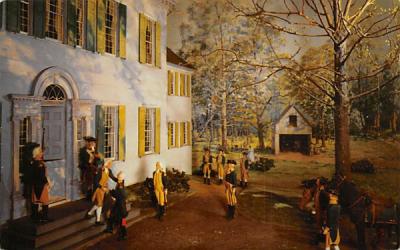 Diorama of Washington Greeting Lafayette Morristown, New Jersey Postcard