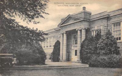 Entrance, Washington School Metuchen, New Jersey Postcard