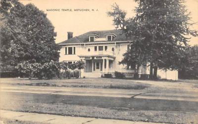 Masonic Temple Metuchen, New Jersey Postcard