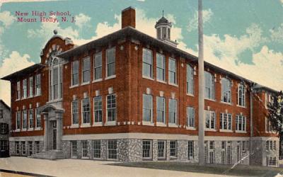 New High School Mt Holly, New Jersey Postcard