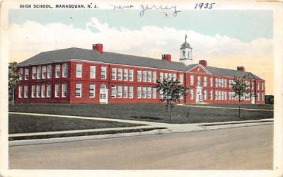 High School  Manasquan, New Jersey Postcard