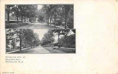 Mountain Ave. at Hillside Ave. Montclair, New Jersey Postcard