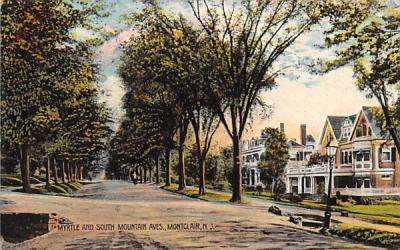 Myrtle and South Montains Aves Montclair, New Jersey Postcard