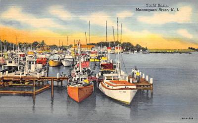 Yacht Basin Manasquan River, New Jersey Postcard
