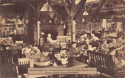 Merrit Hall, Enlisted Men's Club of Camp Merritt New Jersey Postcard