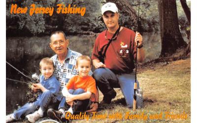 Fishing Quality Time with Family & Friends Misc, New Jersey Postcard