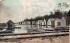 Boat House along Union Lake Pond Millville, New Jersey Postcard