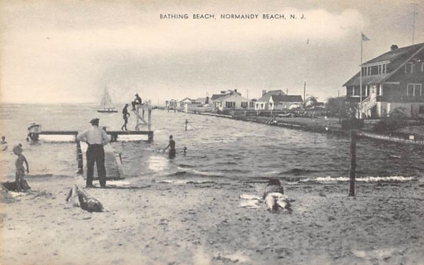 gloeilamp Dominant roterend Bathing Beach Normandy Beach, New Jersey Postcard | OldPostcards.com