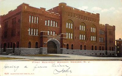 First Regigment Armory Newark, New Jersey Postcard