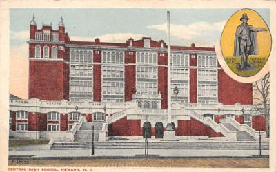 Central High School Newark, New Jersey Postcard