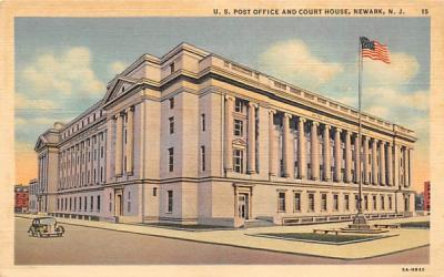 U.S. Post Office and Court House Newark, New Jersey Postcard