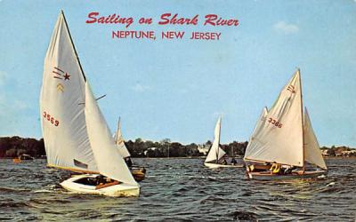 Sailing on Shark River Neptune, New Jersey Postcard