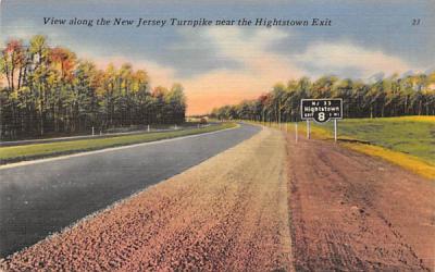 near the Hightstown Exit New Jersey Turnpike Postcards, New Jersey