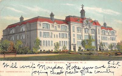 The High School Newark, New Jersey Postcard