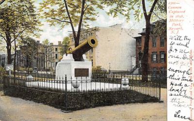 Cannon Captured in 1898, Military Park Newark, New Jersey Postcard