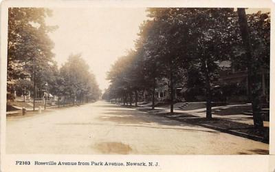 Roseville Avenue from Park Avenue Newark, New Jersey Postcard