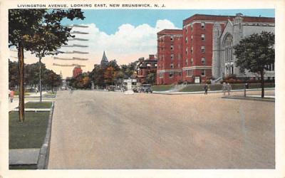 Livingston Avenue, Looking East New Brunswick, New Jersey Postcard