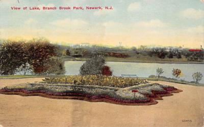 View of Lake, Branch Brook Park Newark, New Jersey Postcard