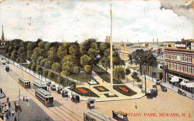 Military Park Newark, New Jersey Postcard
