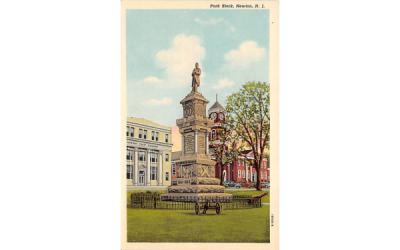 Park Block Newton, New Jersey Postcard