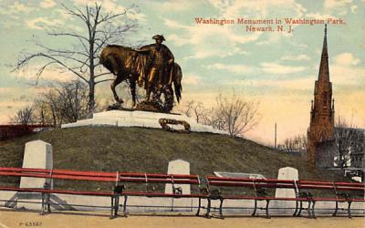 Washington Mounument in Washington Park Newark, New Jersey Postcard