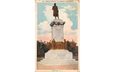 Christopher Columbus Mouument Newark, New Jersey Postcard