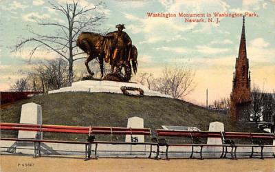 Washington Monument in Washington Park Newark, New Jersey Postcard