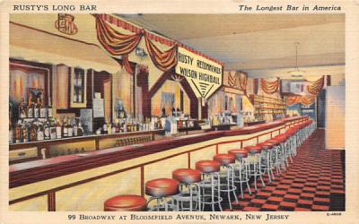 Rusty's Long Bar, The Longest Bar in America Newark, New Jersey Postcard