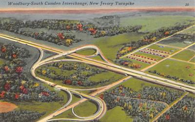 Woodbury-South Camden Interchange New Jersey Turnpike Postcards, New Jersey