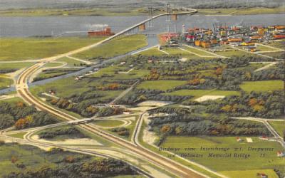 Interchange #1, Deepwater and Delaware New Jersey Turnpike Postcards, New Jersey