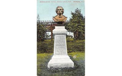 Mendelssohn Statue, Branch Brook Park Newark, New Jersey Postcard