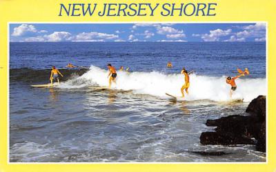 Surfing at Bay Head on the Jersey Shore New Jersey Shore Postcards, New Jersey