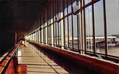 Observation Deck, Newark Airport Terminal Building New Jersey Postcard