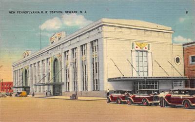New Pennsylvania R. R. Station Newark, New Jersey Postcard