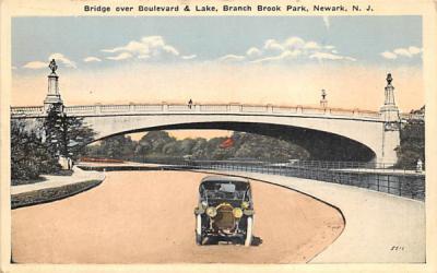 Boulevard & Lake, Branch Brook Park Newark, New Jersey Postcard
