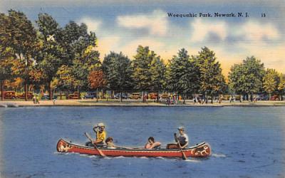 Weequachic Park Newark, New Jersey Postcard