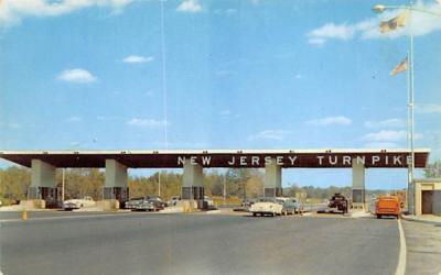 Typical Toll Plaza on the New Jersey Turnpike Postcard