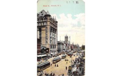 Broad St. Newark, New Jersey Postcard