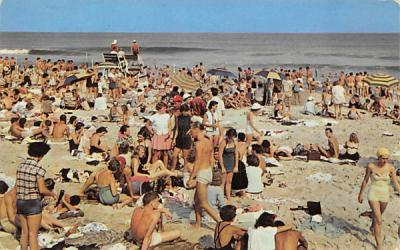Beach scene at the New Jersey Postcard