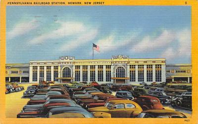Pennsylvania Railroad Station Newark, New Jersey Postcard