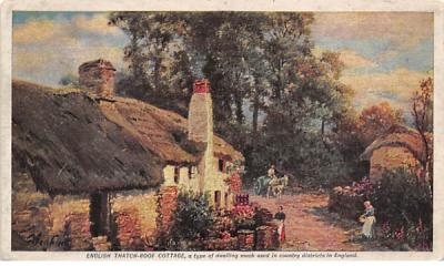English Thatch-Roof Cottage Newark, New Jersey Postcard