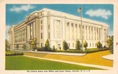 The United States Post Office and Court House Newark, New Jersey Postcard