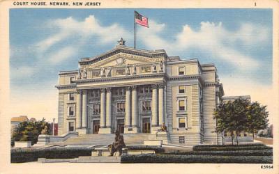 Court House  Newark, New Jersey Postcard
