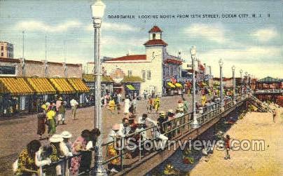 Boardwalk - Ocean City, New Jersey NJ Postcard